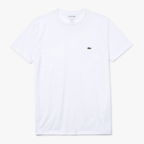 T-Shirt Uomo Lacoste Tinta Unita Con Logo T-Shirt Casual Maniche Corte Scollo Rotondo 100% Cotone
