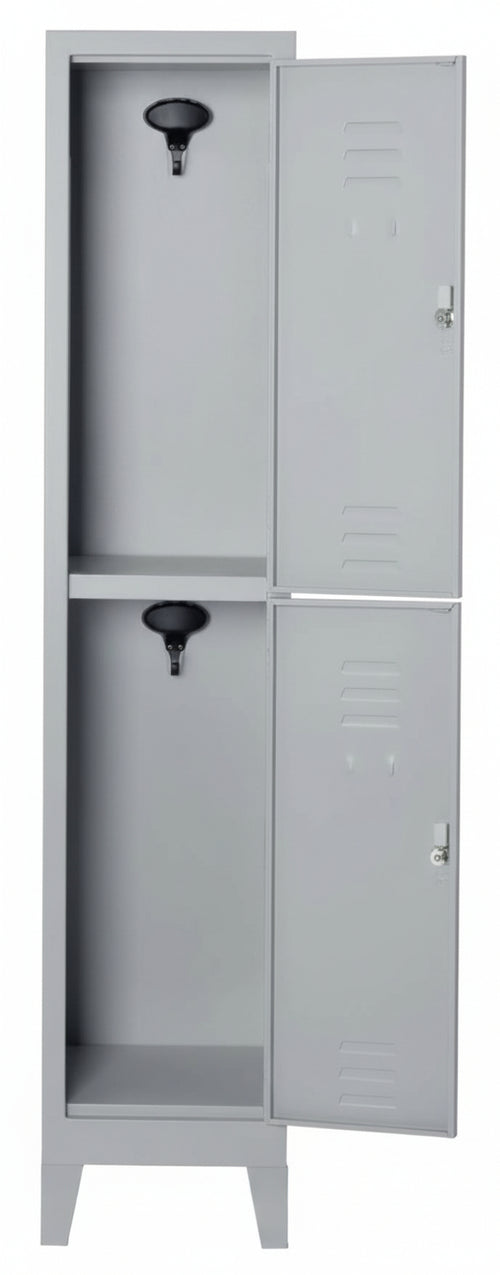 Armadio sovrapposto multispogliatoio in metallo a 2 posti cm. 36x33x180h