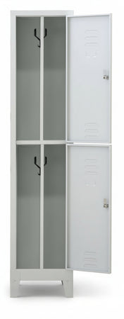 Armadio sovrapposto multispogliatoio a norma ASL in metallo a 2 posti cm. 36x33x180h