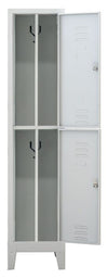 Armadio sovrapposto multispogliatoio a norma ASL in metallo a 2 posti cm. 36x33x180h