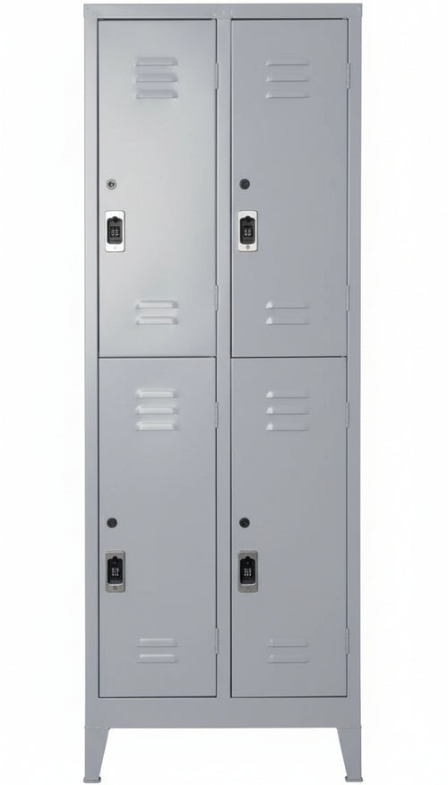 Armadio multispogliatoio sovrapposto in metallo a 4 posti cm. 69x33x180h