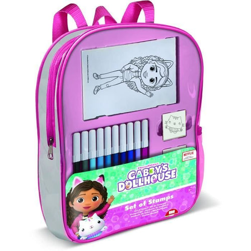 Zaino pieno - MULTIPRINT - 24117 - 4 francobolli Gabby e la Casa Magica