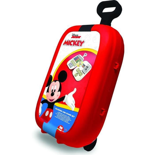 Trolley - MULTIPRINT - 64945 - 7 timbri di Topolino, 5 matite, 18 pennarelli
