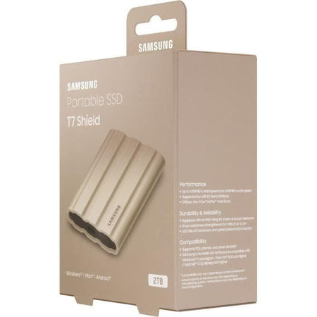 Unità a stato solido esterna - SAMSUNG - T7 Shield - 2 TB - USB 3.2 Gen 2 (connettore USB-C) (MU-PE2T0K/EU)