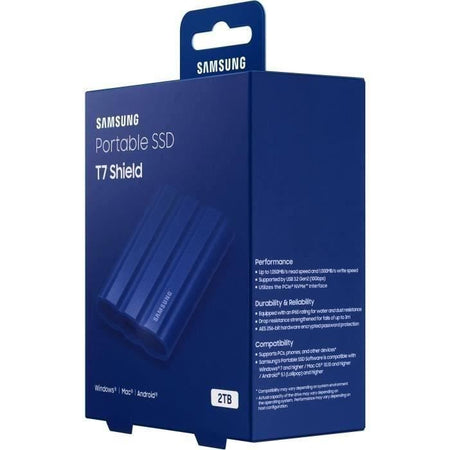 Unità a stato solido esterna - SAMSUNG - T7 Shield - 2 TB - USB 3.2 Gen 2 (connettore USB-C) (MU-PE2T0R/EU)