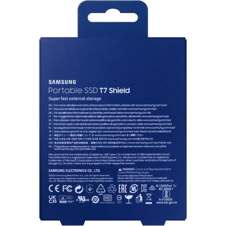 Unità a stato solido esterna - SAMSUNG - T7 Shield - 2 TB - USB 3.2 Gen 2 (connettore USB-C) (MU-PE2T0R/EU)