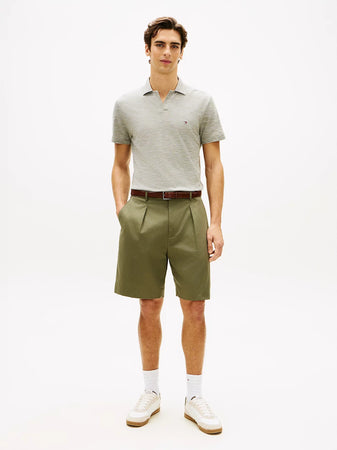 Polo uomo Tommy Hilfiger in piqué di cotone Oxford regular fit grigia MW0MW384820H9