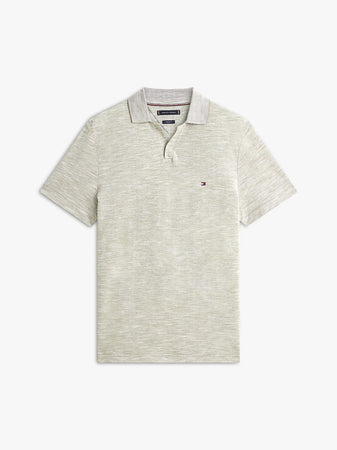 Polo uomo Tommy Hilfiger in piqué di cotone Oxford regular fit grigia MW0MW384820H9