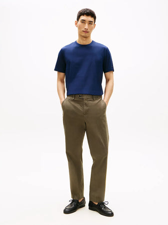 Tommy Hilfiger T-shirt uomo in cotone mercerizzato Smart Casual blu regular fit