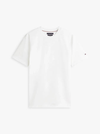 Tommy Hilfiger T-shirt uomo in cotone mercerizzato Smart Casual bianca regular fit