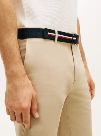 Bermuda uomo Tommy Hilfiger chino Denton beige con cintura interno gamba 24 cm MW0MW42349RBT