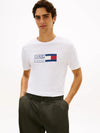 T-shirt uomo Tommy Hilfiger bianca con logo NYC – Cotone regular fit MW0MW42366YBR