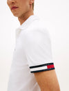 Tommy Hilfiger polo uomo slim fit in cotone interlock bianca con logo
