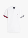 Tommy Hilfiger polo uomo slim fit in cotone interlock bianca con logo
