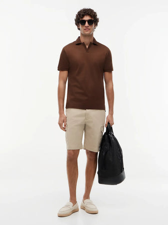 Polo uomo Tommy Hilfiger marrone in cotone mercerizzato interlock – Regular fit MW0MW42745GV0
