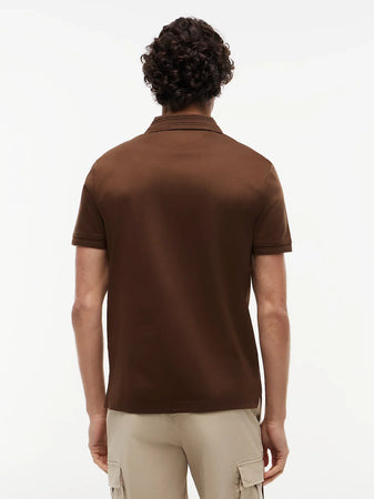 Polo uomo Tommy Hilfiger marrone in cotone mercerizzato interlock – Regular fit MW0MW42745GV0