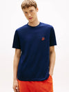 T-shirt uomo Tommy Hilfiger in cotone mercerizzato con logo ricamato – MW0MW43066DCC
