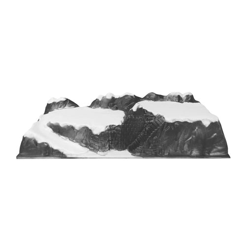 Base per scena villaggio natalizio Ghiacciato montagna in rilievo innevata 78 cm