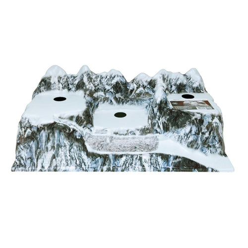 Base per scena villaggio natalizio Dolomiti montagna in rilievo innevata 78 cm