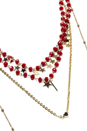 MYA ACCESSORIES | Collana multilinee in minicristalli