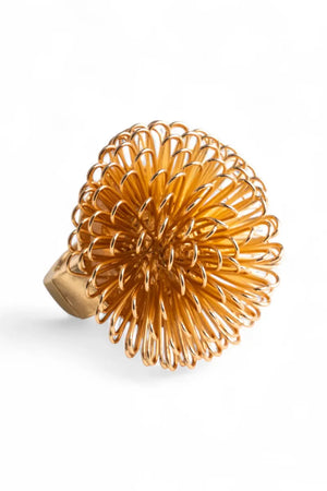 MYA ACCESSORIES | Anello elastico con fiore in metallo