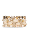 MYA ACCESSORIES | Bracciale elastico multilinee con pietre