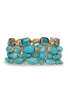 MYA ACCESSORIES | Bracciale elastico multilinee con pietre