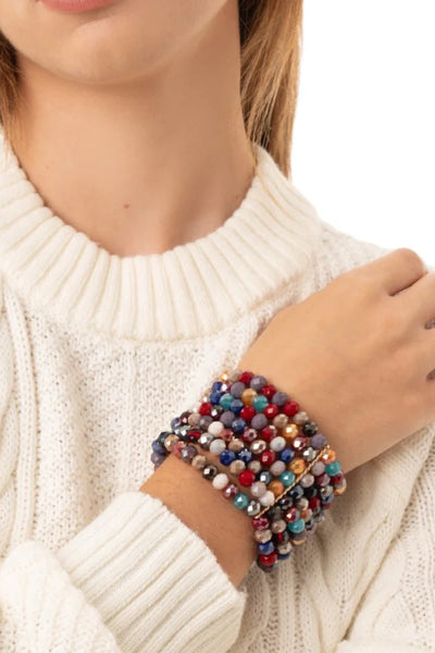 MYA ACCESSORIES | Bracciale multifilo elastico con microcristalli