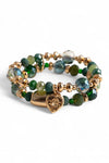 MYA ACCESSORIES | Bracciale elastico due fili con pietre