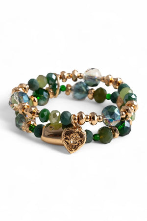 MYA ACCESSORIES | Bracciale elastico due fili con pietre