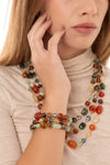 MYA ACCESSORIES | Bracciale elastico tre linee con pietre