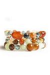 MYA ACCESSORIES | Bracciale elastico tre linee con pietre