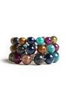 MYA ACCESSORIES | Bracciale elastico tre linee con sfere
