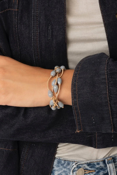 MYA ACCESSORIES | Bracciale elastico con inserti in metallo