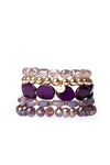 MYA ACCESSORIES | Bracciale elastico multilinee con pietre
