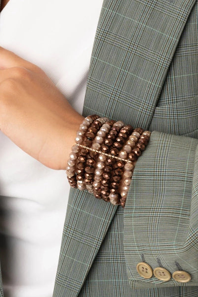 MYA ACCESSORIES | Bracciale multifilo elastico con microcristalli