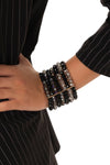 MYA ACCESSORIES | Bracciale multifilo elastico con microcristalli