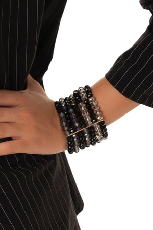 MYA ACCESSORIES | Bracciale multifilo elastico con microcristalli