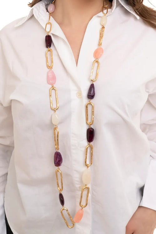 MYA ACCESSORIES | Collana lunga a catena satinata