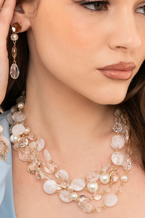 MYA ACCESSORIES | Collana multifilo vetro acrilico