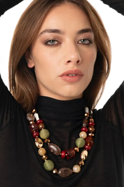 MYA ACCESSORIES | Collana girocollo a catena due fili