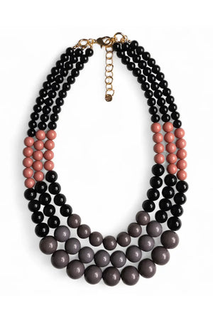 MYA ACCESSORIES | Collana a tre fili con sfere in acrilico