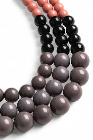 MYA ACCESSORIES | Collana a tre fili con sfere in acrilico