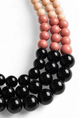 MYA ACCESSORIES | Collana a tre fili con sfere in acrilico