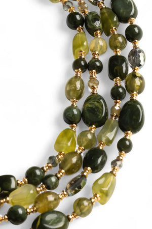 MYA ACCESSORIES | Collana a quattro fili con pietre in acrilico