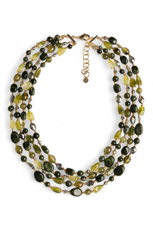 MYA ACCESSORIES | Collana a quattro fili con pietre in acrilico
