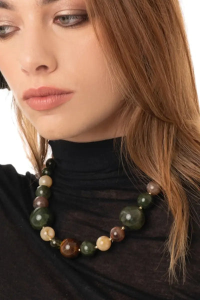 MYA ACCESSORIES | Collana girocollo con sfere in acrilico