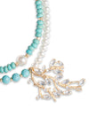 MYA ACCESSORIES | Collana girocollo doppio filo con pietre