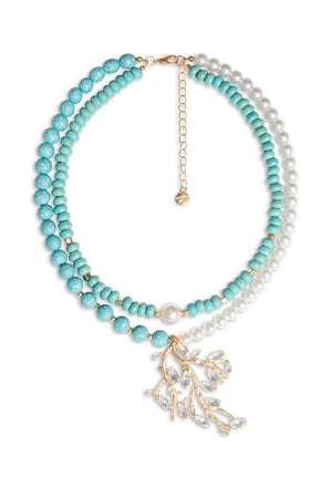 MYA ACCESSORIES | Collana girocollo doppio filo con pietre