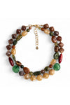 MYA ACCESSORIES | Collana girocollo doppio filo con pietre
